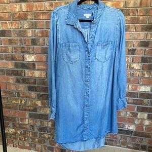 Long sleeve jean dress